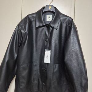 NU VEGAN LEATHER JACKET 망매플