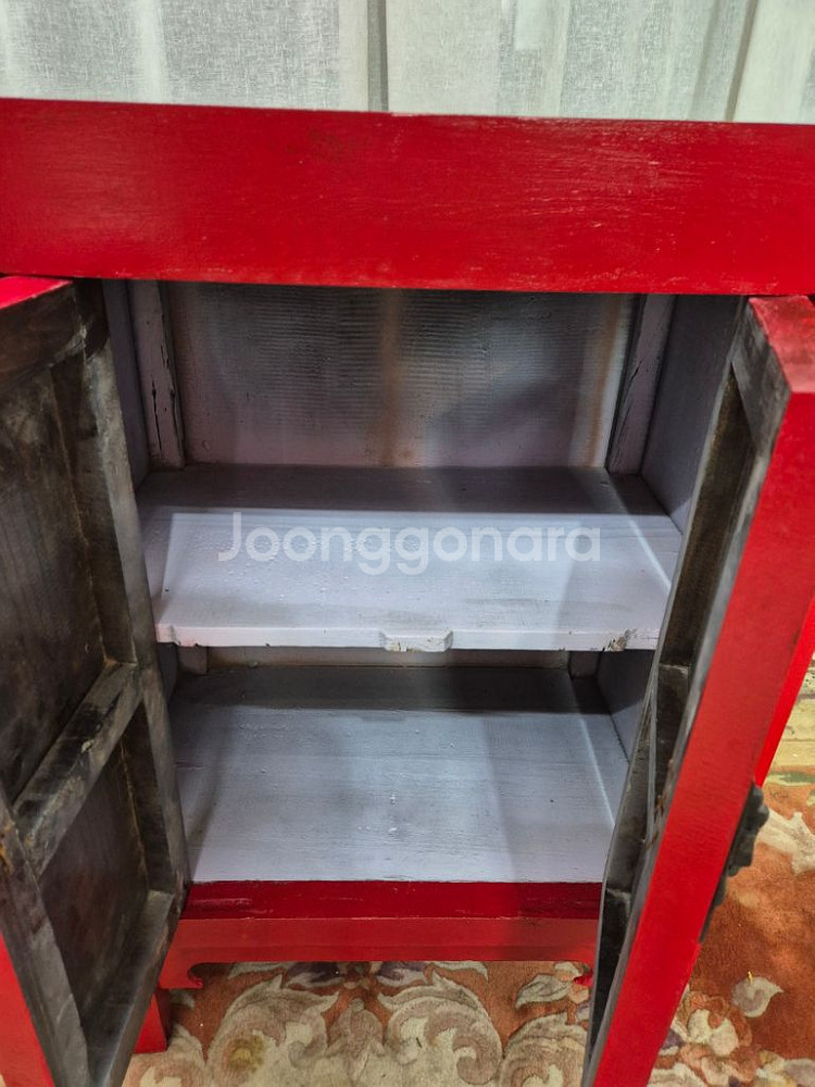 빈티지 chiness style red cabinet--4