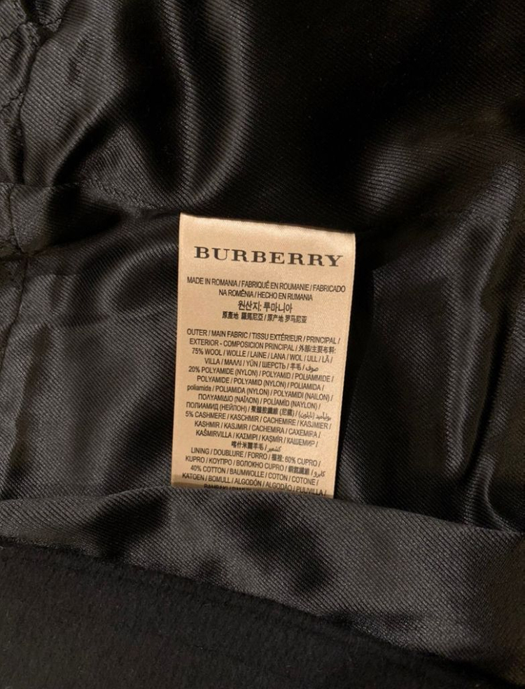 버버리 코트 울 캐시미어 블랙 50 97 100 105--5