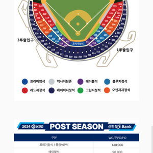 3,4차전 중앙네이비 2연석 티켓 삽니다!!