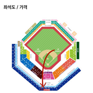 플레이오프 2차전 중앙 스카이석 14블럭 8열 4연석