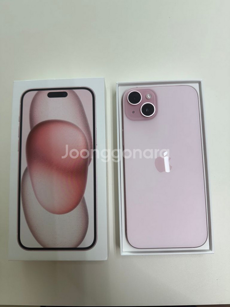 아이폰15플러스 핑크 128GB 자급제--1