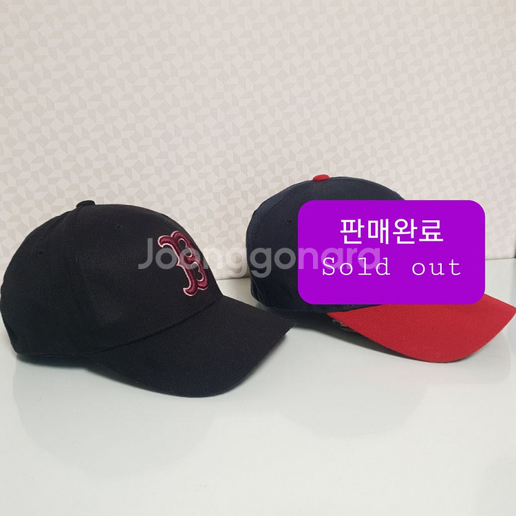 MLB 레드삭스 자수 캡 모자--1