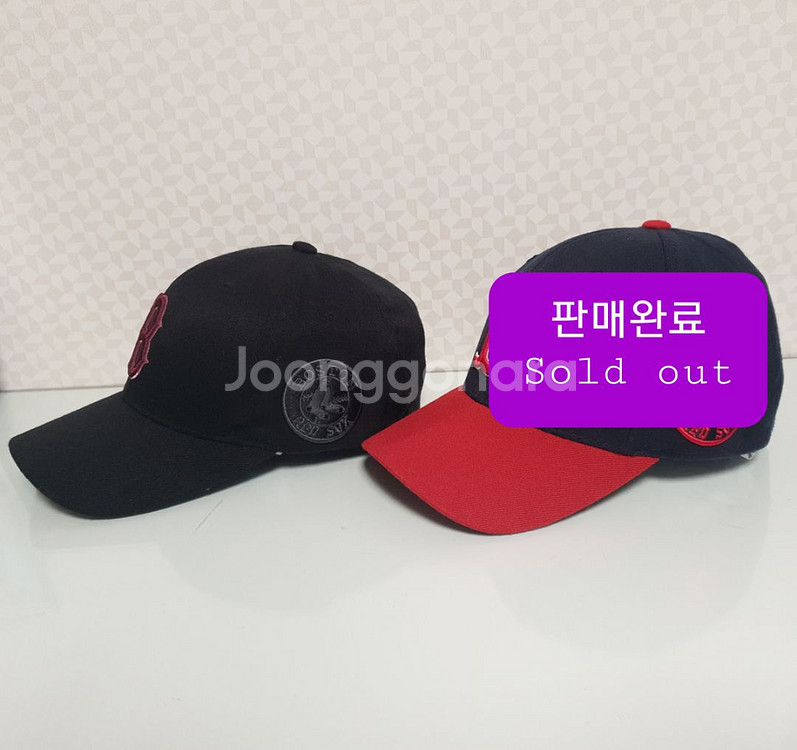 MLB 레드삭스 자수 캡 모자--2