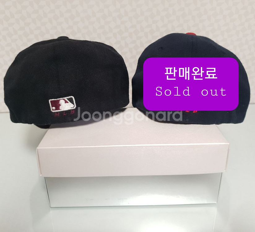 MLB 레드삭스 자수 캡 모자--3