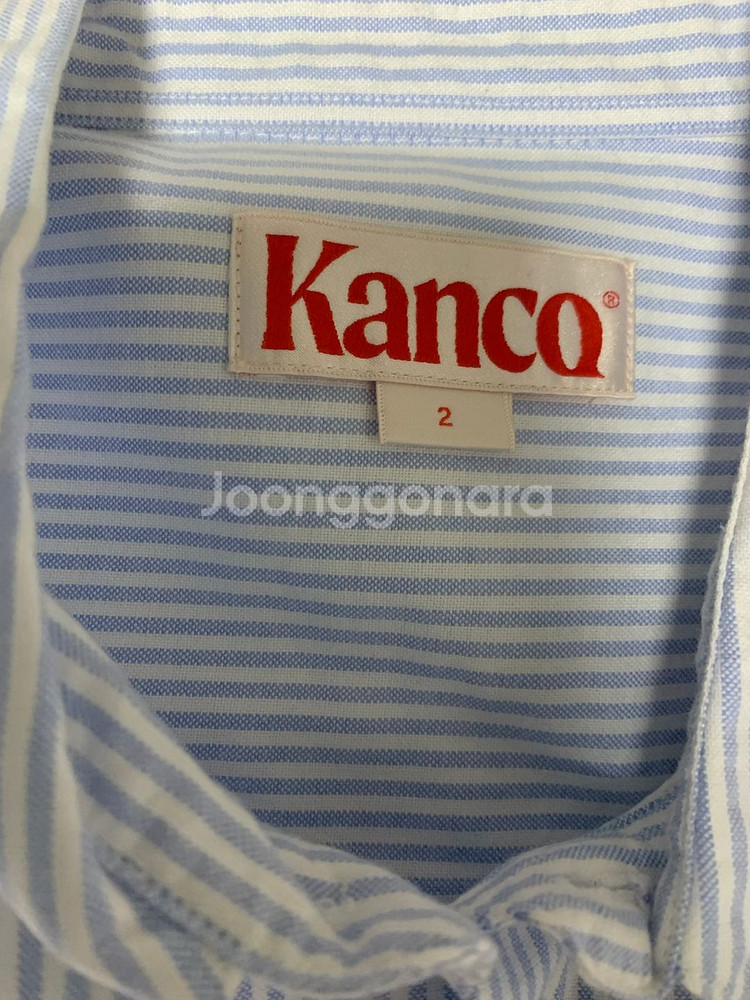 [새상품]라이풀 브랜드내 칸코 브랜드 스트라이프면남방--3