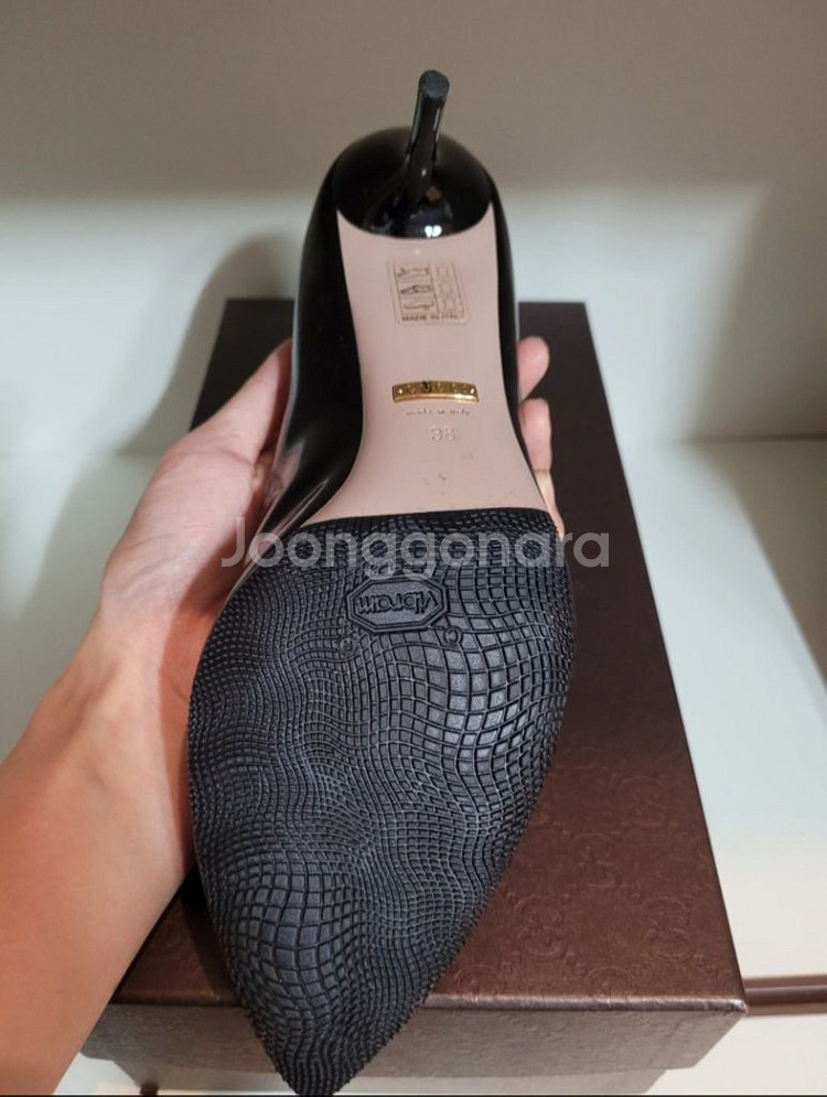 구찌 GUCCI 블랙 스텔레토힐 38 (250)--4