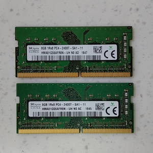 SK 하이닉스 ddr4 8gb 노트북 램 X 2EA