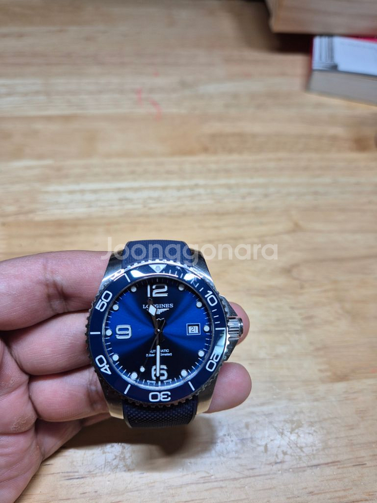론진 하이드로콘퀘스트 세라믹 신형 오토 41mm 청판--9
