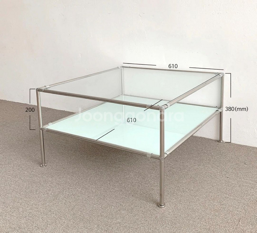 스테인리스 유리 테이블--4