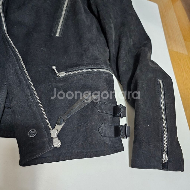 *올세인츠* 스웨이드 양가죽 라이더자켓 (S)--7