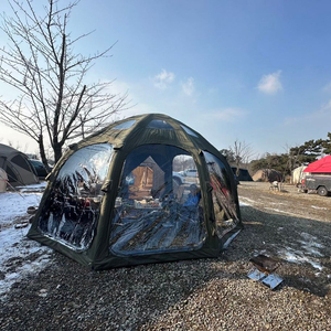 쿠디 오로라 에어텐트 카키색 (tpu창5개+전용그라운드