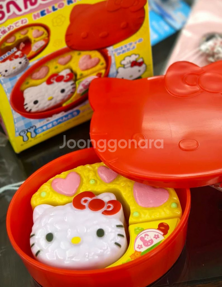 고전 키티 도시락 피규어 리멘트 가챠 방꾸--1