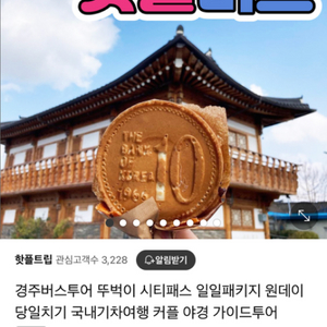 경주 버스투어/핫플투어 2인 양도(날짜지정가능)