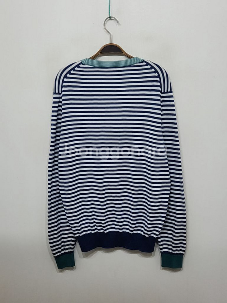 (XL) 라코스테 가디건 단가라 로고 브이넥 캐주얼--5