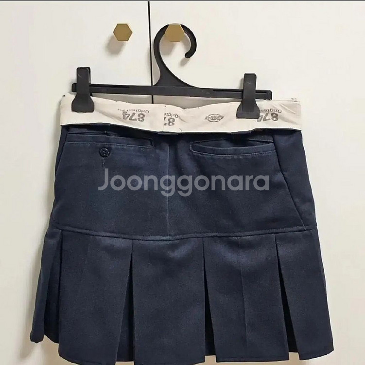 유이브 디키즈커스텀 스커트 뉴진스치마 베이지 네이비--2