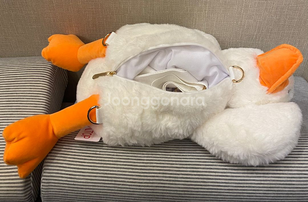 새상품 오리 인형 백팩 40cm--1