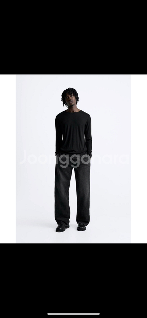 32 자라 JEANS FLARED 지퍼 데님팬츠--2