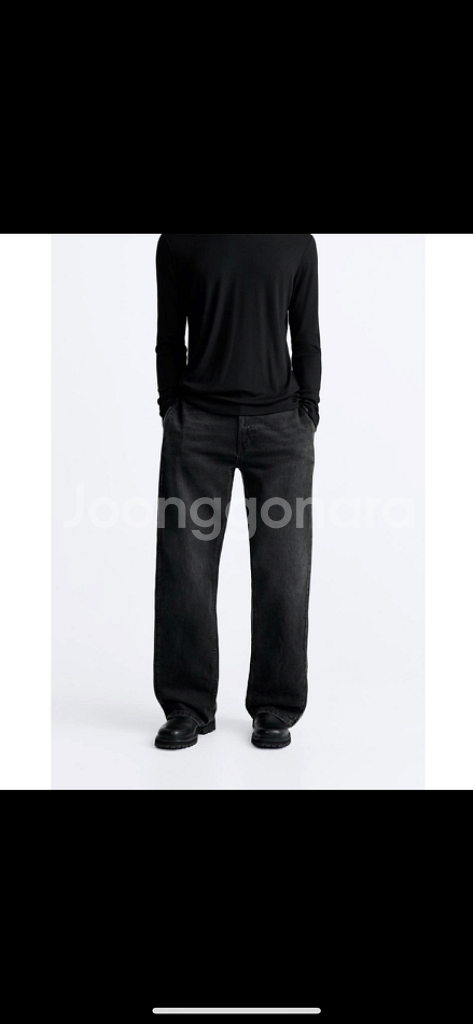 32 자라 JEANS FLARED 지퍼 데님팬츠--4