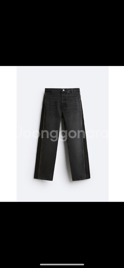 32 자라 JEANS FLARED 지퍼 데님팬츠--5