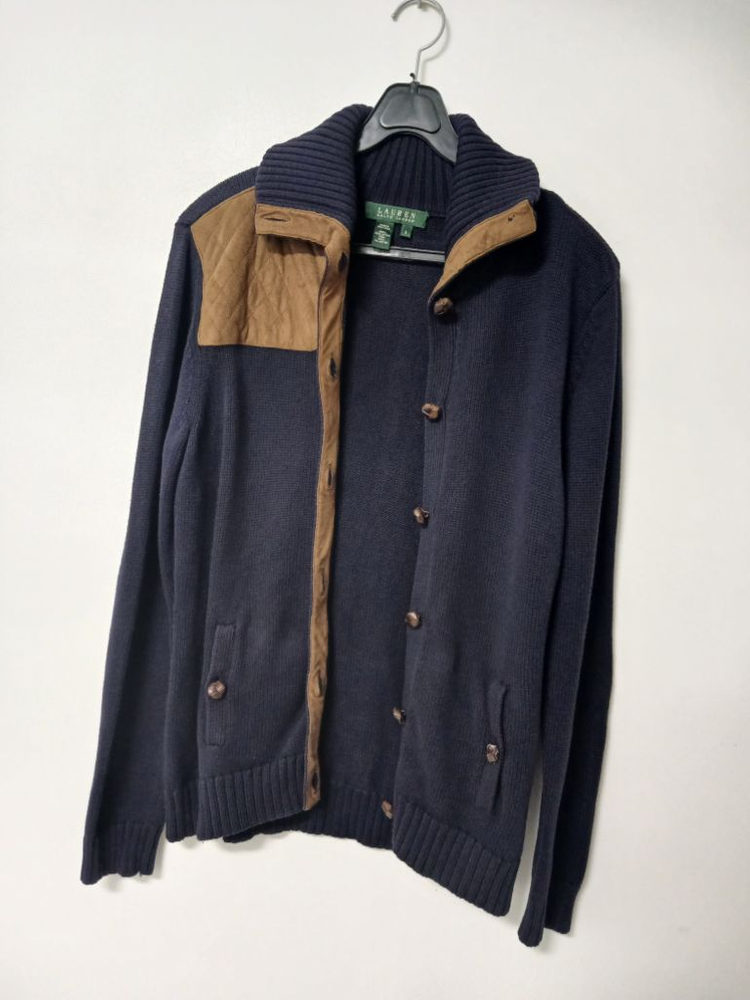 여성 랄프로렌 면집업 가디건 (네이비.95)--1