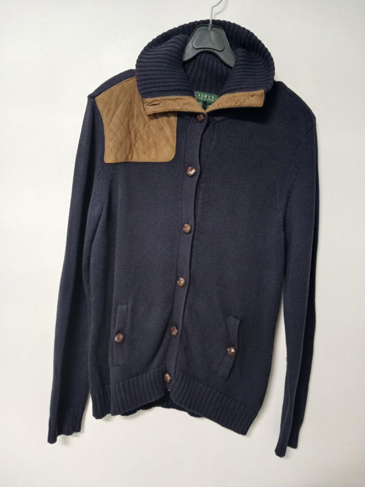 여성 랄프로렌 면집업 가디건 (네이비.95)--9