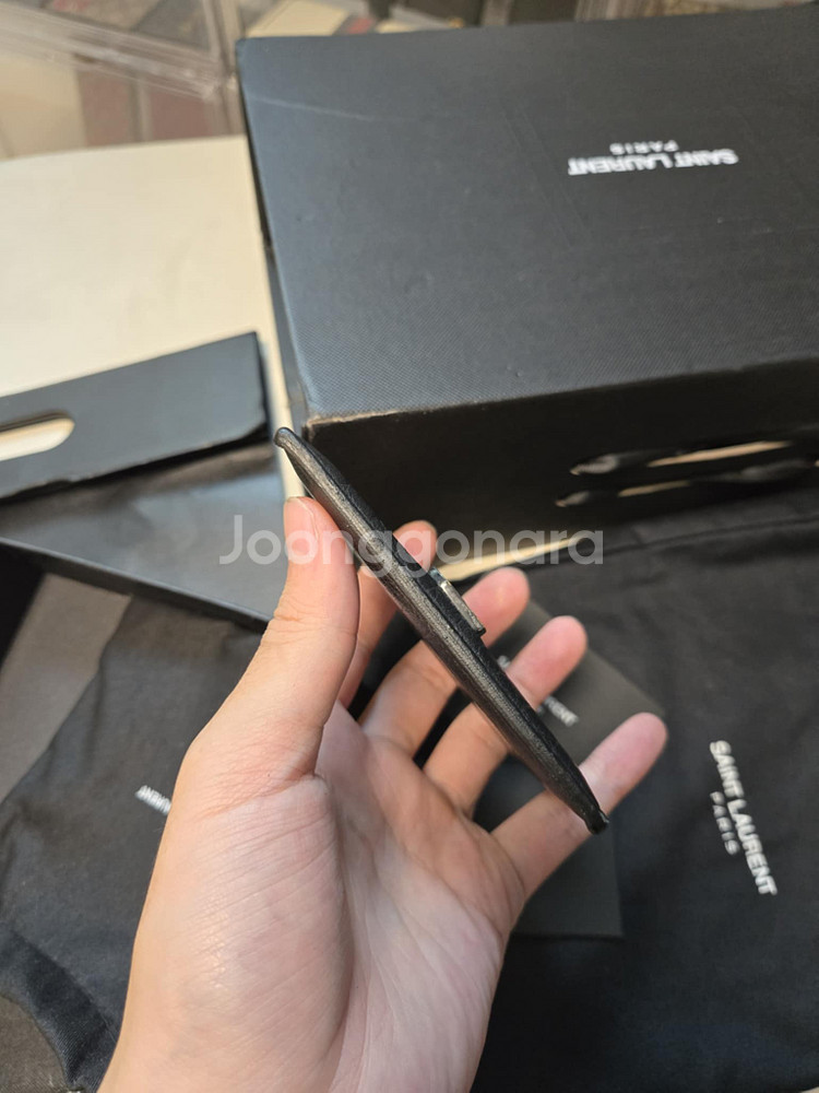 [정품]입생로랑 크로커다일 카드지갑--2