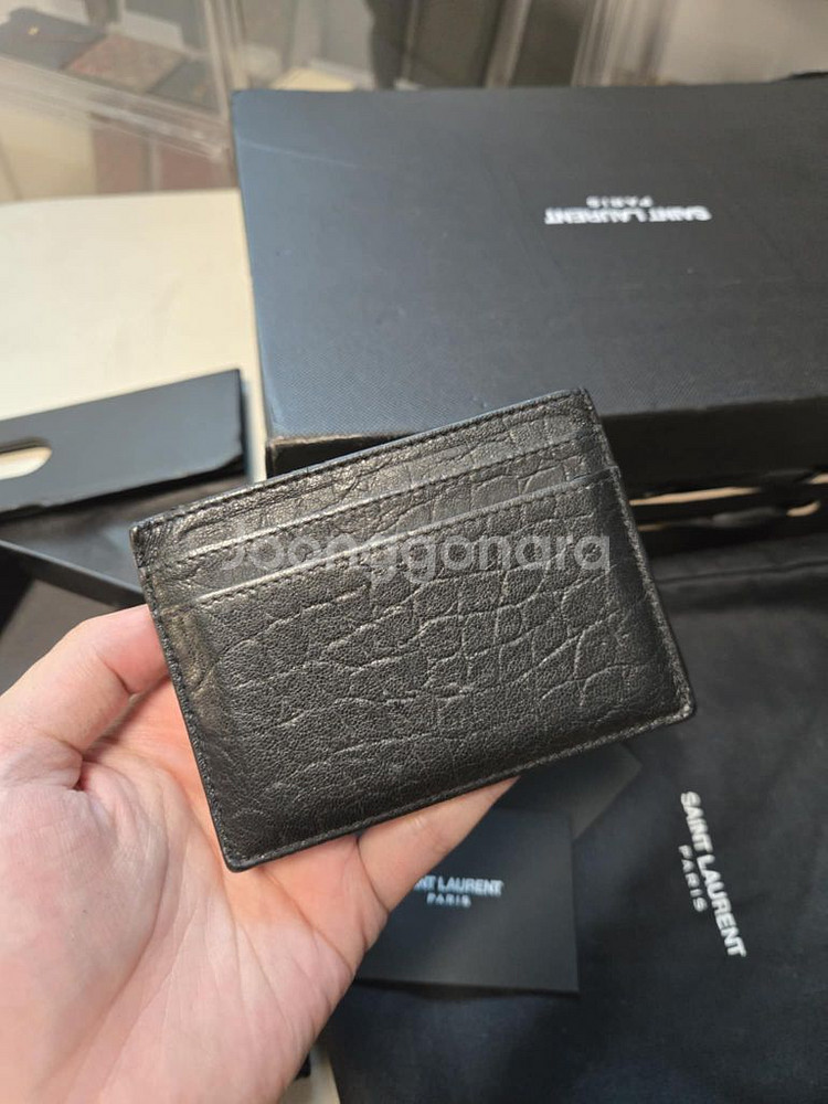 [정품]입생로랑 크로커다일 카드지갑--1