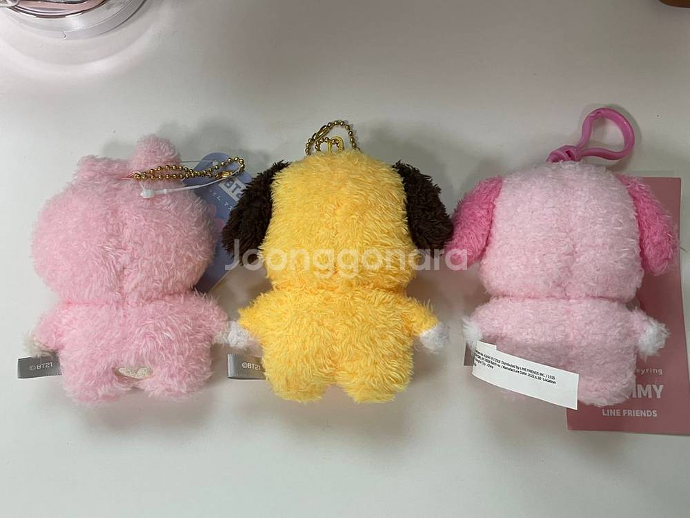 bt21 일본 탓톤 마스코트 키링 치미, 쿠키, 핑치미--3