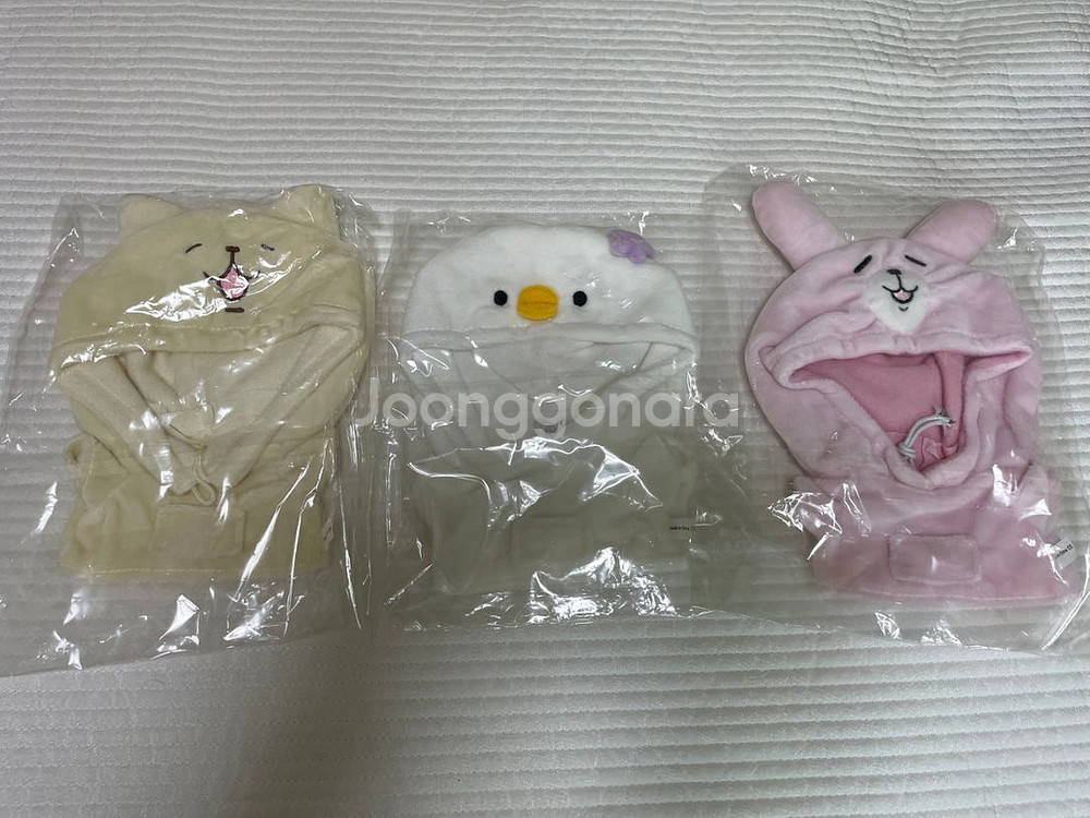 20cm 솜인형 옷 고양이, 토끼, 병아리 후드+팬티--1