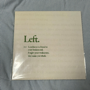 택포) 핫펠트 LEFT 개봉 LP 엘피