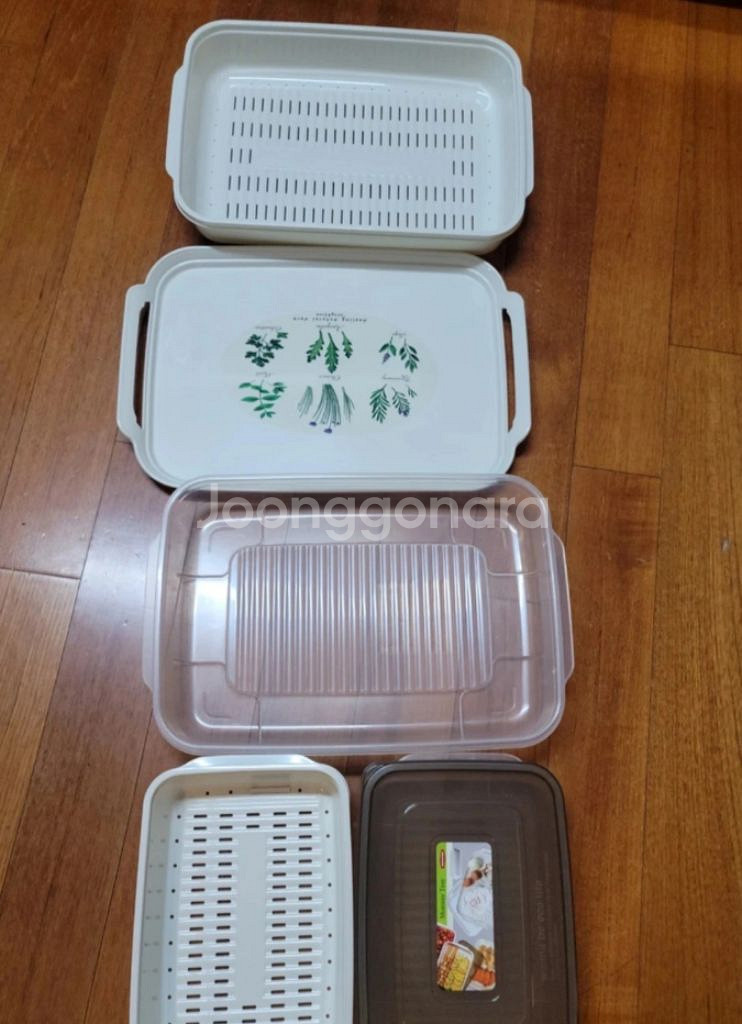 (새상품)반찬통 찬합 도시락통 피크닉 세트 2개--2