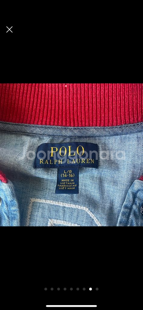 폴로 키즈 데님 베이스볼점퍼 L 14-16세 160--2