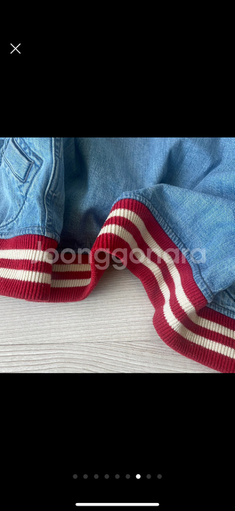 폴로 키즈 데님 베이스볼점퍼 L 14-16세 160--6