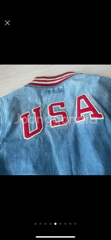 폴로 키즈 데님 베이스볼점퍼 L 14-16세 160--4