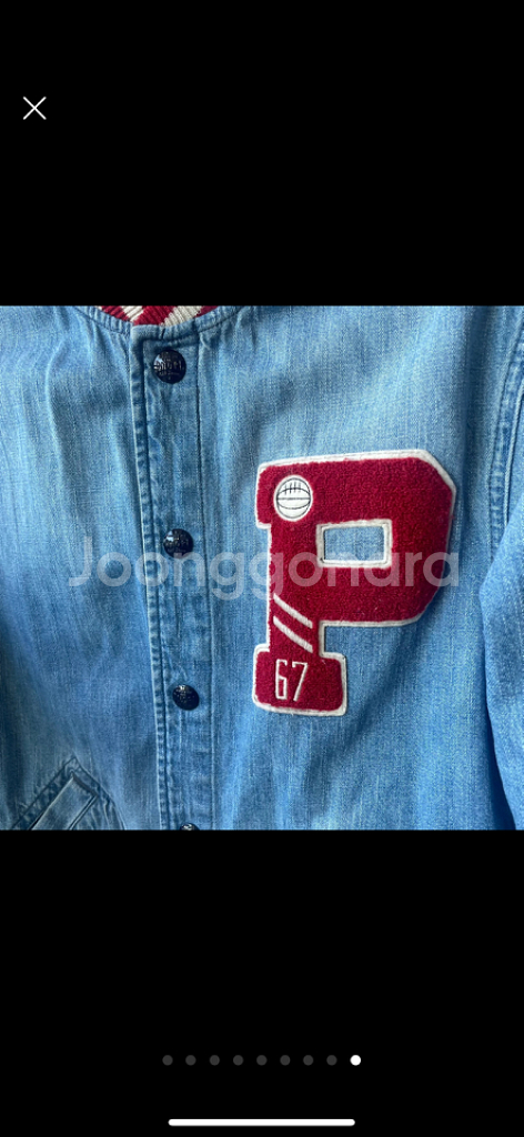 폴로 키즈 데님 베이스볼점퍼 L 14-16세 160--7