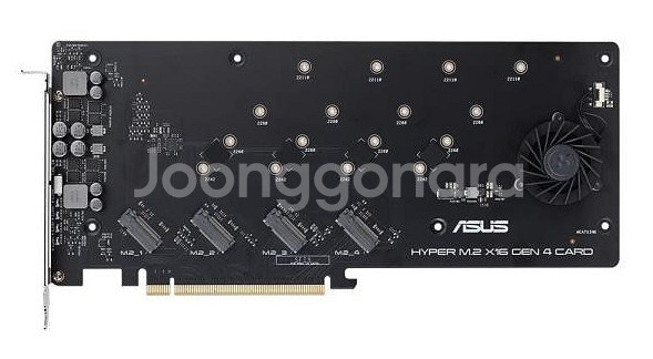 아수스 하이퍼 M.2 NVMe SSD 4개 장착PCIe--2