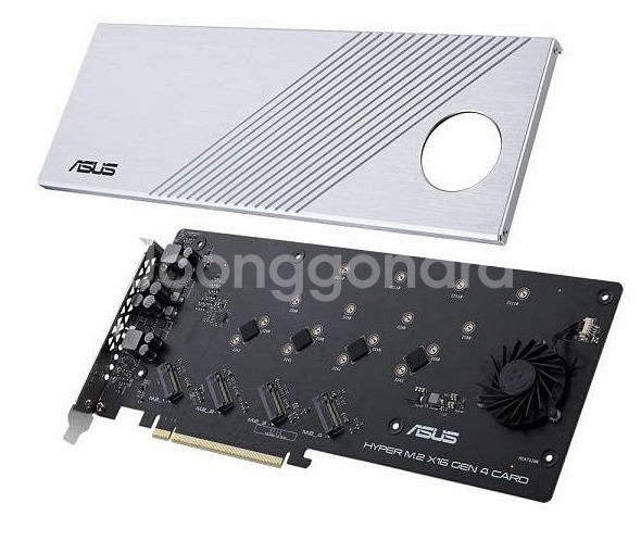 아수스 하이퍼 M.2 NVMe SSD 4개 장착PCIe--1
