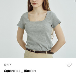 (새상품) 모헨 square tee 화이트