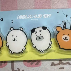 농담곰 담곰이 아크릴 클립 세트 고로케 퍼그 임팔라