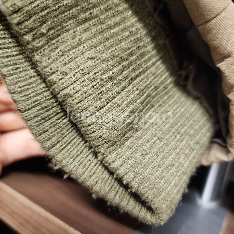 카키 크롭 숏 야상 점퍼 잠바 무스탕--4