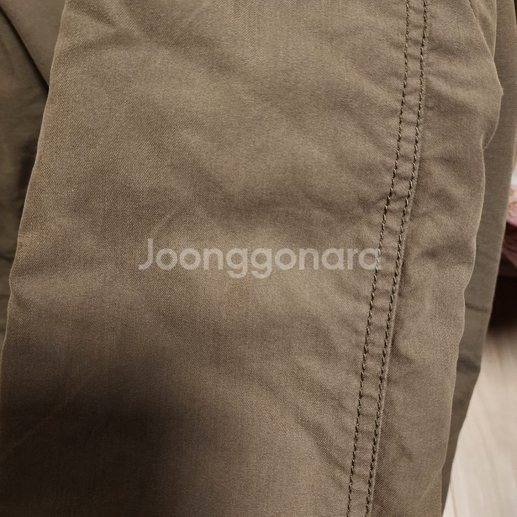 카키 크롭 숏 야상 점퍼 잠바 무스탕--7