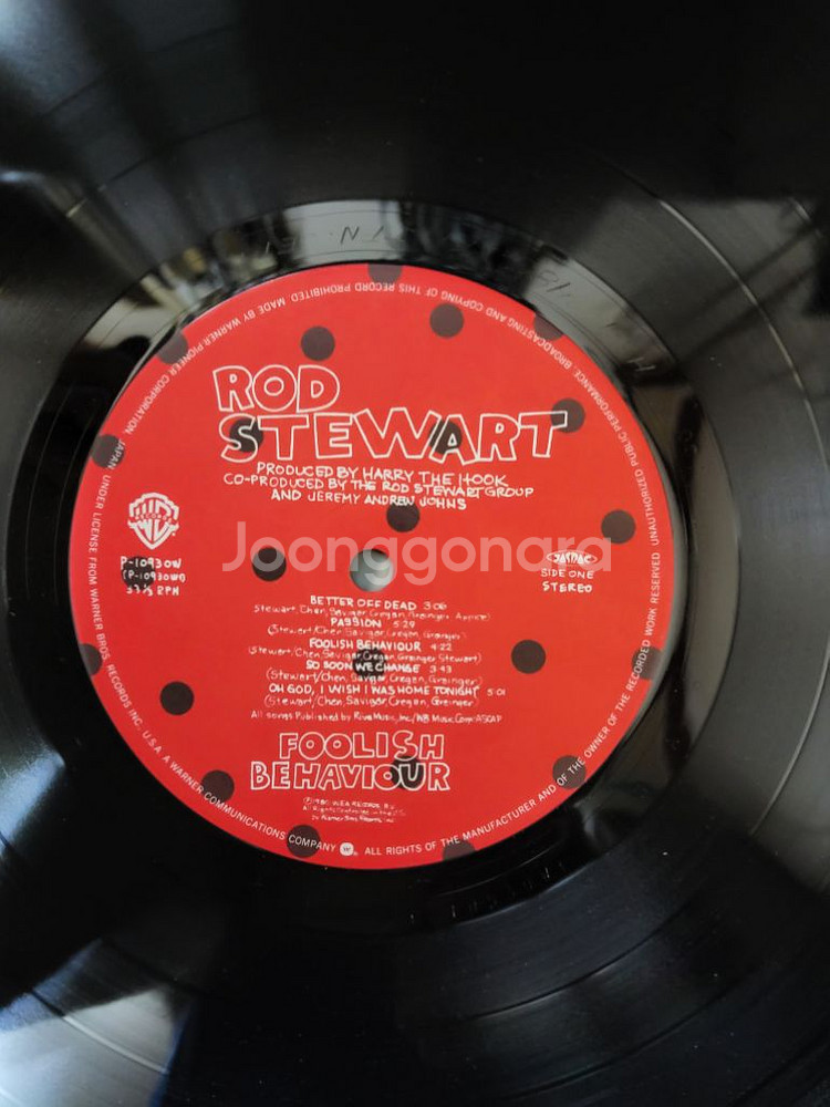 ROD STEWART 음반 LP (오디오 앰프 스피커--3