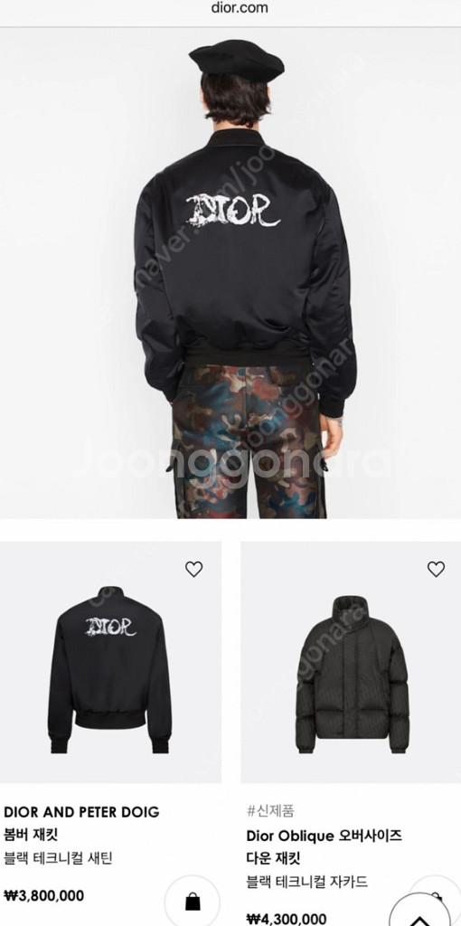 디올 x 도이그피터 봄버자켓--0