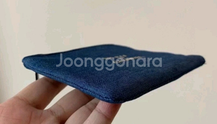샤넬 정품 청재질 납작 지갑 (새상품)--3