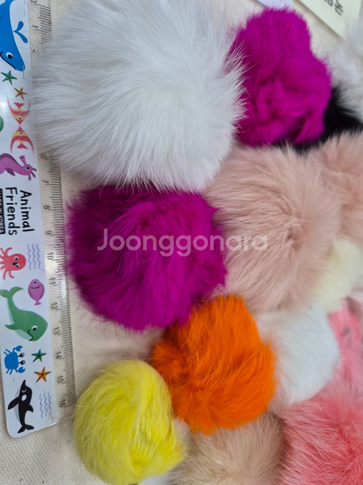 악세사리.키링용리얼퍼폼폼--1