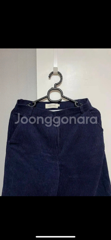 윗아웃썸머 네이비 코듀로이 바지 (사이즈 s)(새상품)--1