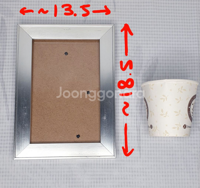 (덤)작은 플라스틱? 유리 액자 13x18--0