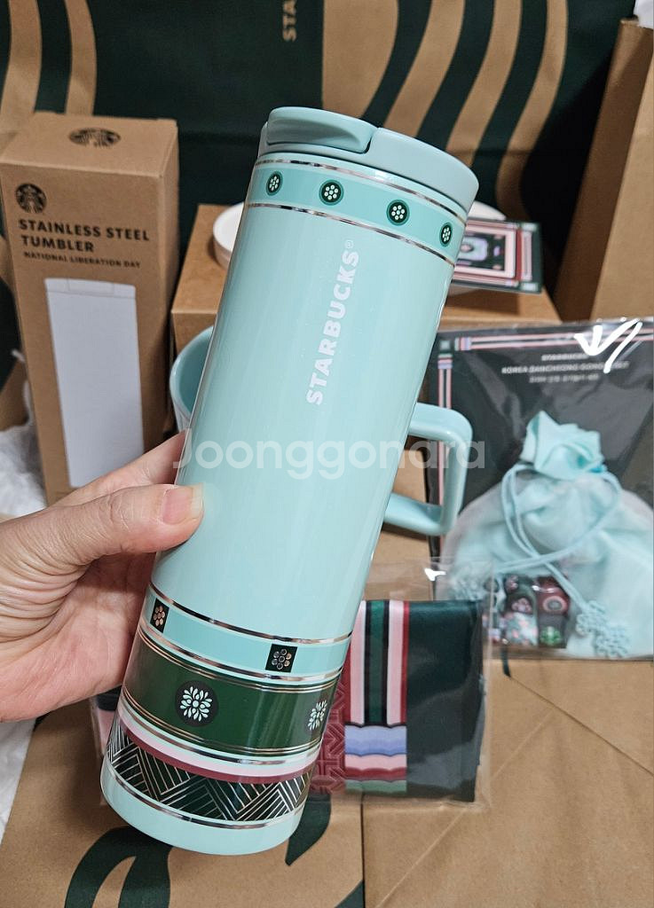 4종택포)스타벅스 코리아단청텀블러+단청머그+공기놀이세트--1