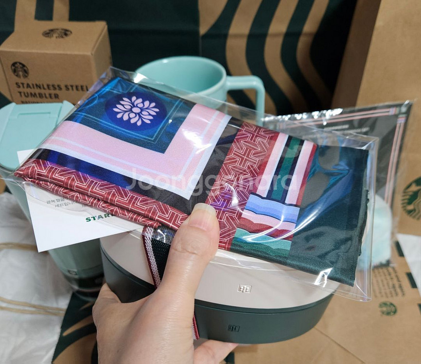 4종택포)스타벅스 코리아단청텀블러+단청머그+공기놀이세트--6